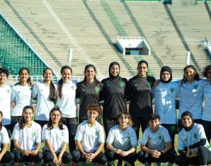 Pakistan women's football team during a training session for Asian Cup Qualifiers