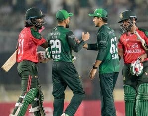 Pakistan and Bangladesh players will honour the plane crash victims during second T20I