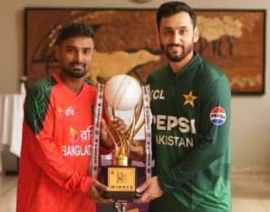 Trophy Unveiled as Pakistan and Bangladesh Gear Up for White-Ball Showdown