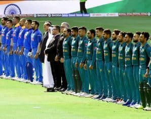Pakistan and India's Cricket team's before their Asia Cup match