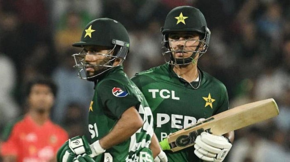 Mohammad Haris and Saim Ayub during a match