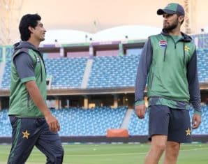 Shaheen Afridi during a training session with the Pakistan Cricket team