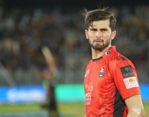 Shaheen Afridi during a psl game