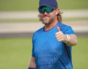 Shane McDermott during a training session