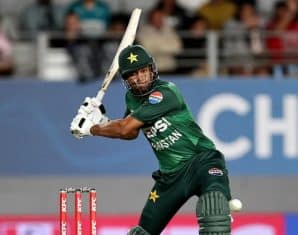 Hasan Nawaz during a match for Pakistan