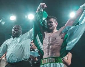 Usman Wazeer after winning a fight