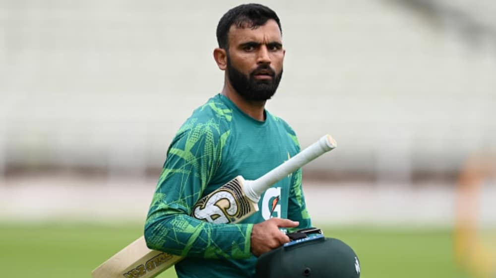 Fakhar Zaman during a training session