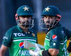 Babar Azam and Mohammad Rizwan Usman Khan