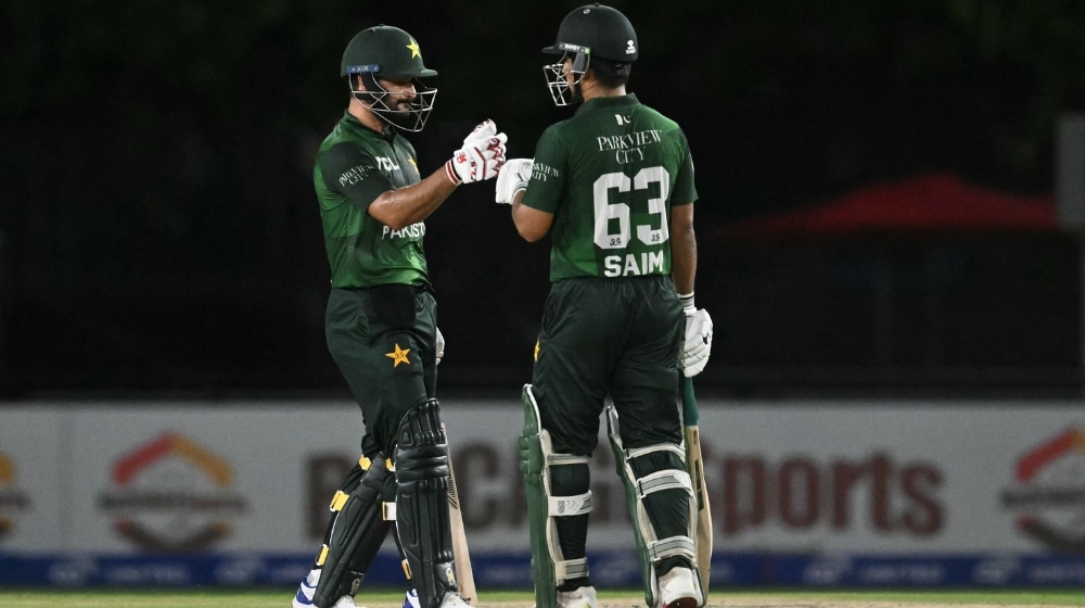 Sahibzada Farhan and Saim Ayub against West Indies