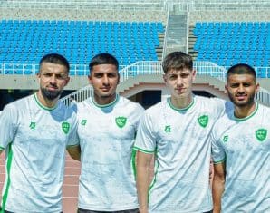 Pakistan football team's diaspora players during a training session