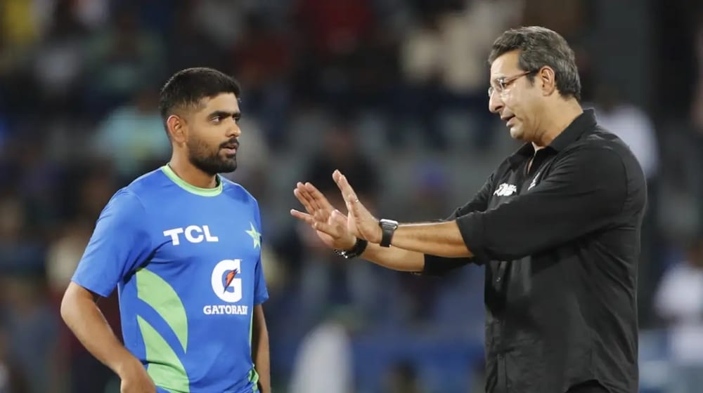 Wasim Akram and Babar Azam in a conversation