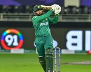 Asif Ali during a cricket match