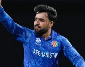 Rashid Khan after taking a wicket
