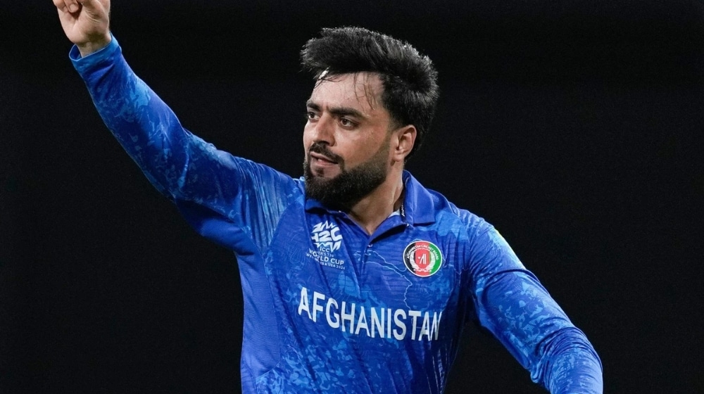 Rashid Khan after taking a wicket