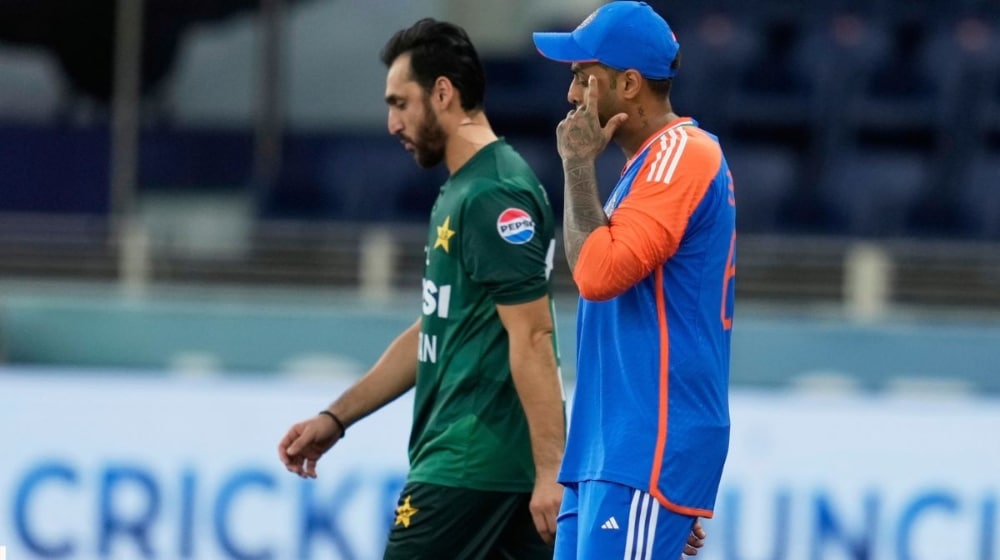 India and Pakistan's captain walk out for the toss during their Asia Cup match
