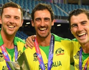 Mitchell Starc after wining the T20 World Cup