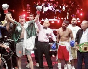 Sameer Khan after beating his Indian opponent