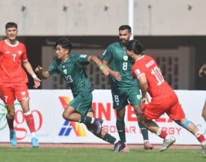 Ahmed Faraz Gulzari during his Pakistan debut