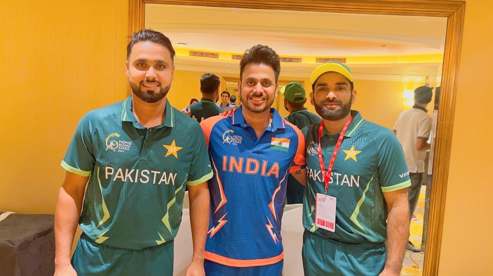 Pakistan and India players during Hong Kong Sixes last year
