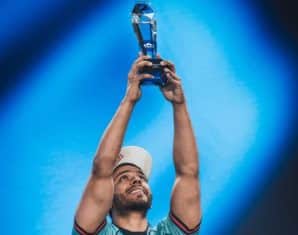 Arslan Ash with his seventh EVO trophy