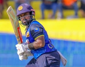 Charith Asalanka during a game