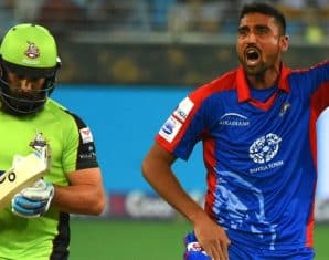 Mohammad Irfan jr during a PSL match