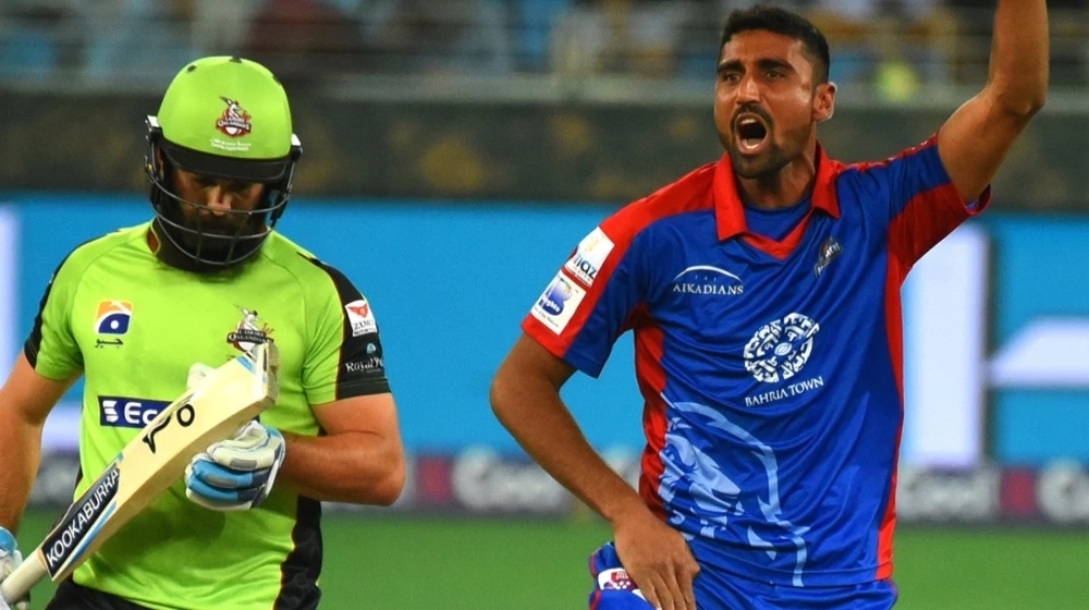 Mohammad Irfan jr during a PSL match