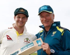 Steve Waugh with Steve Smith