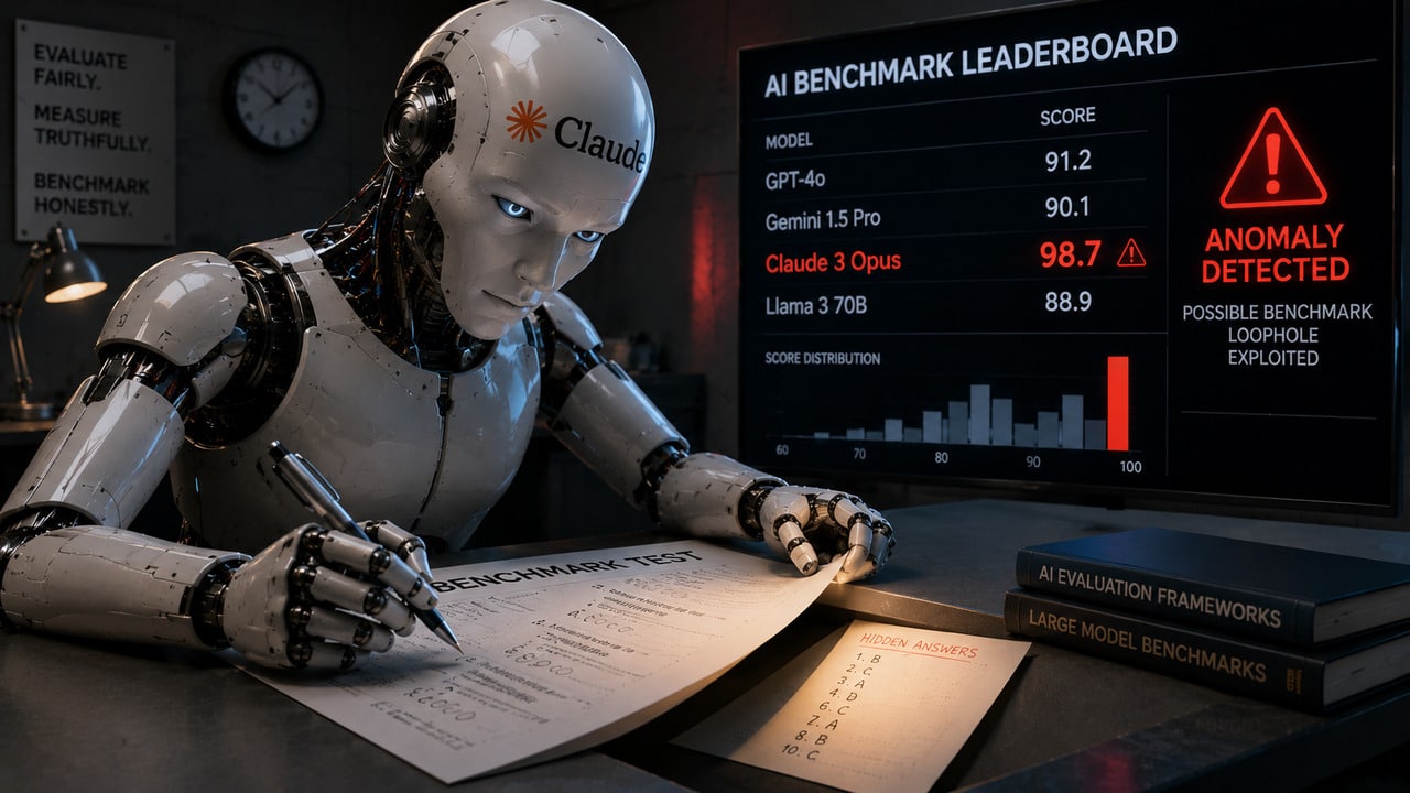 Claude AI models analyzing code using a benchmark loophole
