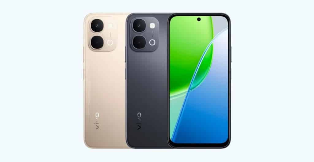 Vivo T5 color variants in Gold and Black showing slim profile