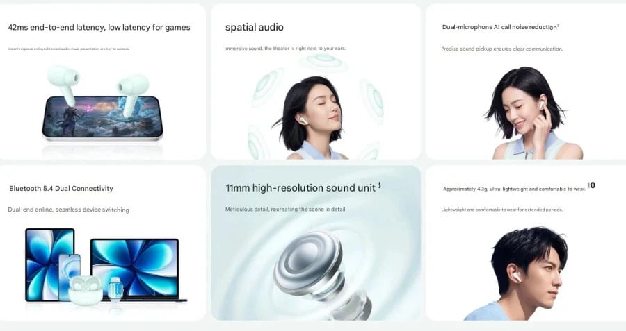 Technical specifications and design of Vivo TWS 5e