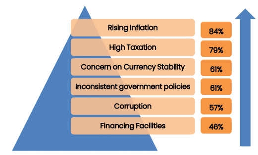 Primary business growth challenges in Pakistan