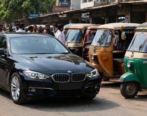 Chairman of Rickshaw Union Breaks the Internet After Arriving in a BMW