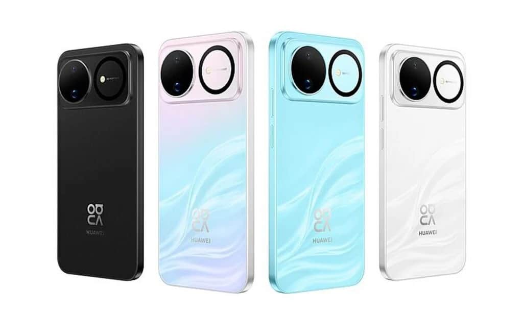 Huawei Nova 16 design in Sky Blue