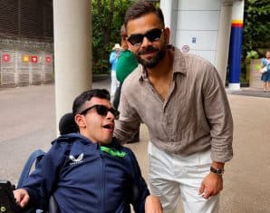 Virat Kohli Shares Heartwarming Moment with a Special Pakistani Fan
