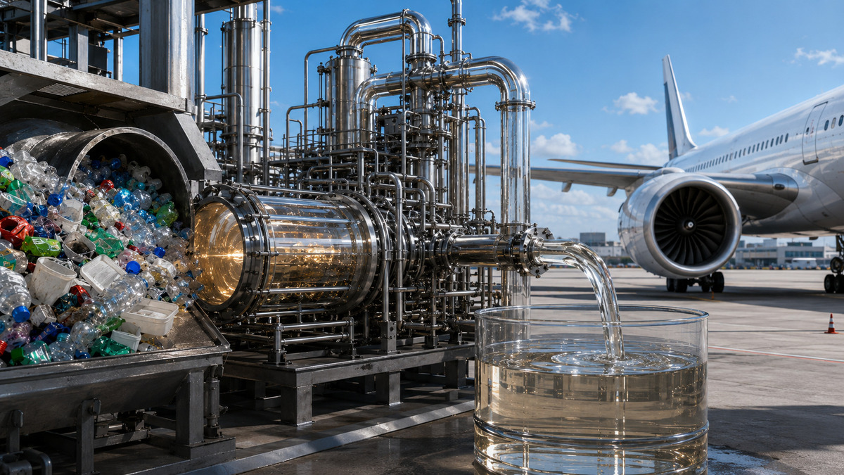Scientific visualization of turning plastic into fuel at low cost
