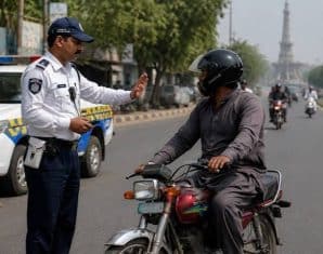 Lahore Police Seize Motorcycle With 112 Unpaid E-Challans